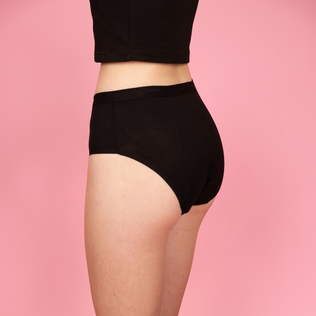 Teen MARIE Daily Menstrual Briefs Black