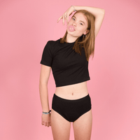 Teen MARIE Comfy Menstrual Briefs Black - MOI ET MARIE